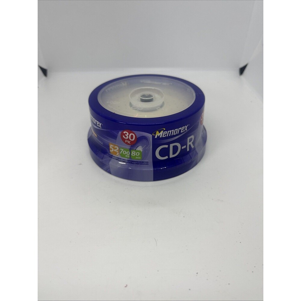 Memorex CD-R 52x Multi Speed 700MB 80 Min Recordable 30 Pack Blank Discs New